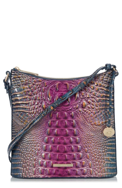 Brahmin Katie Melbourne Embossed Leather Crossbody In Violet Quartz