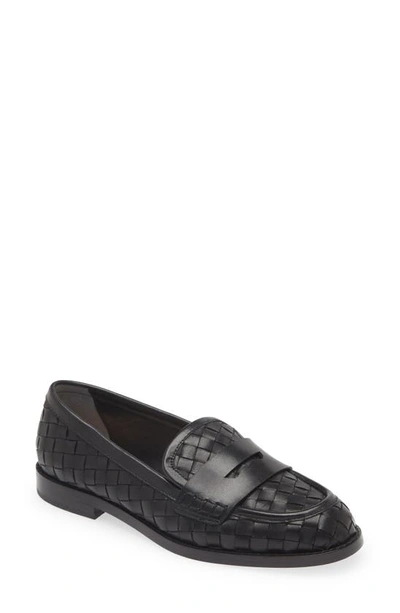 Loeffler Randall Women's Rachel Slip On Woven Loafer Flats In Black