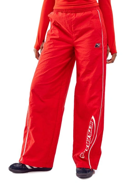 Iets Frans Icon Wide Leg Track Trousers In Red