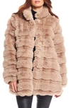 DONNA SALYERS FABULOUS-FURS RAINIER REVERSIBLE FAUX FUR COAT