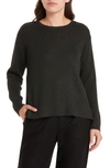 Eileen Fisher Crewneck Rib Top In Ivy