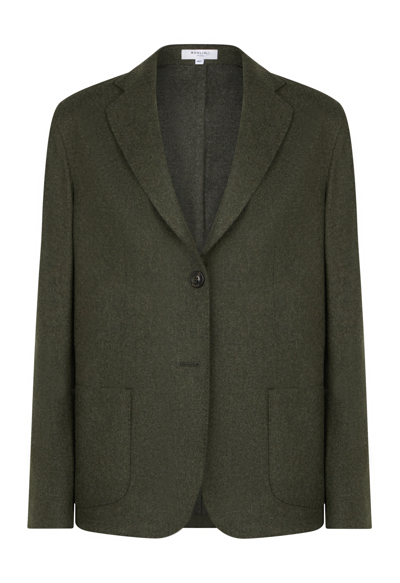 Boglioli Woman Blazer Military Green Size 4 Silk