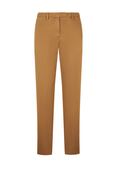 Boglioli Cotton Chinos Trousers In Dark Beige