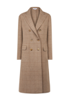 BOGLIOLI PRINCE OF WALES LONG DOUBLE-BREASTED COAT