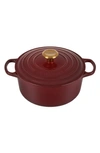 Le Creuset Signature 4.5-quart Round Enamel Cast Iron Dutch Oven In Rhone