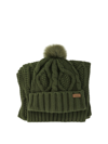 BARBOUR BARBOUR LOGO PATCH BEANIE AND SCARF SET