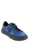 Karl Lagerfeld Karl Head Profile Sneaker In Denim Indigo Wash