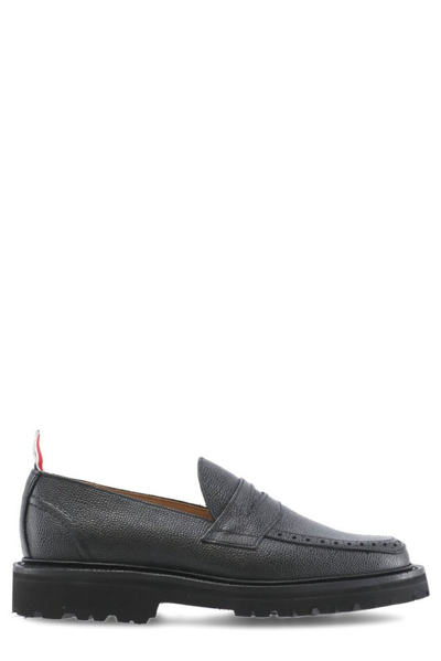 Thom Browne Black Leather Penny Loafers
