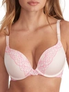 Camio Mio Push-up Plunge Bra In Barely There,pink
