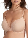 Camio Mio Push-up Plunge Bra In Hazel,barely There