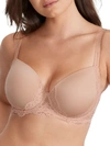 Camio Mio Lightly Lined Demi Bra In Hazel,barely There