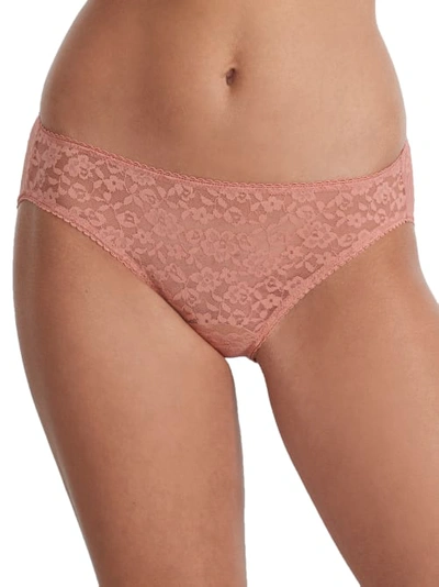 Camio Mio Allover Lace Bikini In Ash Rose