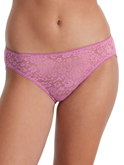 Camio Mio Allover Lace Bikini In Mulberry