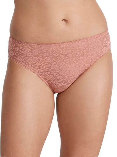 Camio Mio Allover Lace High-leg Brief In Ash Rose