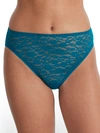 Camio Mio Allover Lace High-leg Brief In Deep Lagoon