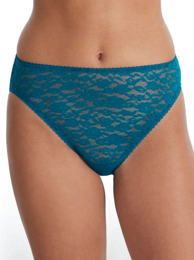 Camio Mio Allover Lace High-leg Brief In Deep Lagoon