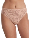 Camio Mio Allover Lace High-leg Brief In Hazel