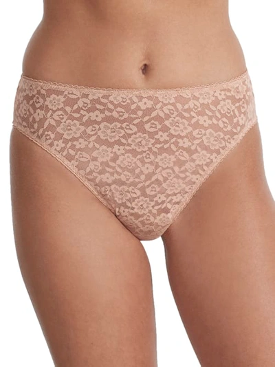 Camio Mio Allover Lace High-leg Brief In Hazel