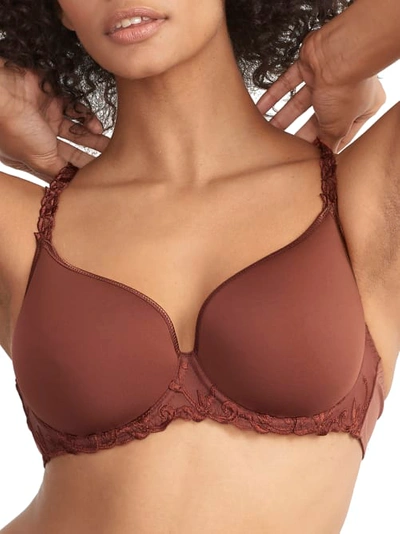 Simone Perele Andora 3d Convertible Plunge T-shirt Bra In Canyon Brown