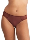 Simone Perele Andora Embroidered Mesh Bikini In Canyon Brown