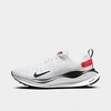 Nike React Infinity Run 4 Flyknit Sneakers In White/platinum Tint/light Crimson/velvet Brown