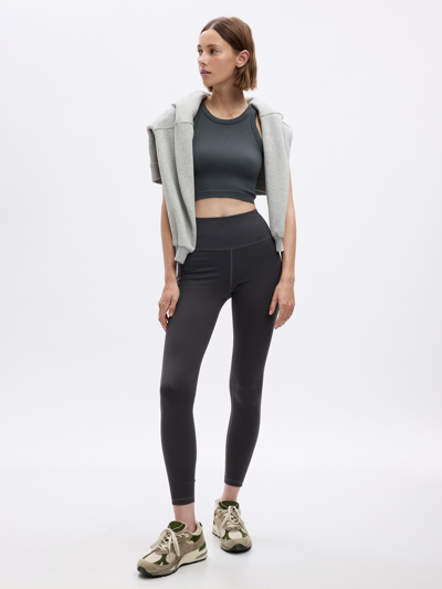 Gap Fit High Rise Recycled Power Full Length Leggings In Cast Iron