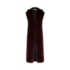 Philosophy Di Lorenzo Serafini Sleeveless Faux-fur Coat In Bordeaux In Rosso