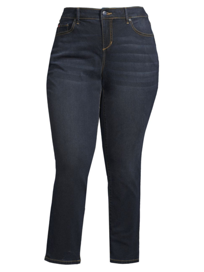 Slink Jeans, Plus Size Women's Daphne Mid-rise Slim Jeans