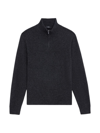 Theory Hilles Quarter-zip Sweater In Cashmere In Pestle Melange