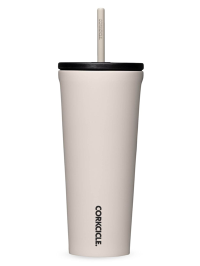 Corkcicle 24-ounce Insulated Cup With Straw In Latte