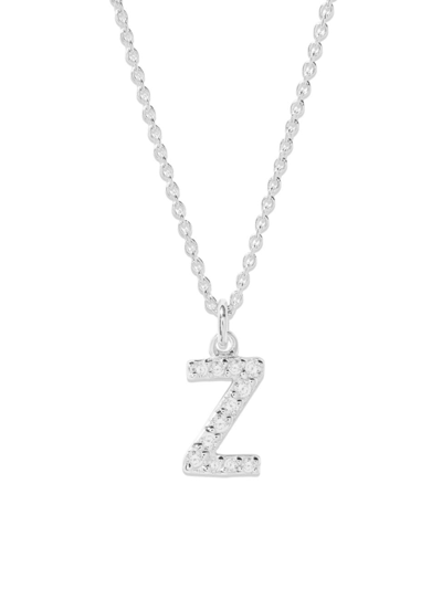Brook & York Women's Blaire Sterling Silver & 0.3-1.1 Tcw Lab-grown Diamond Initial Pendant Necklace In Initial Z