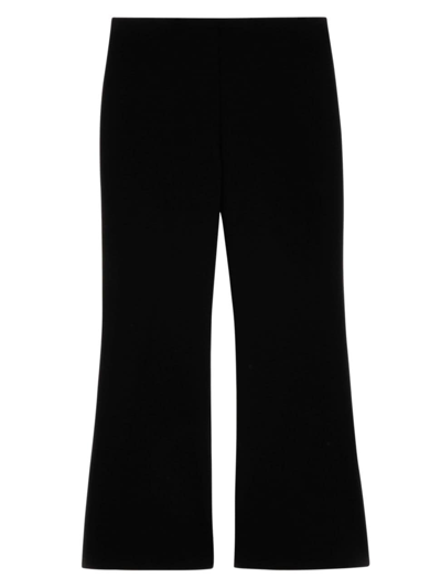 Theory Bistretch Cotton-blend Kick Pants In Black