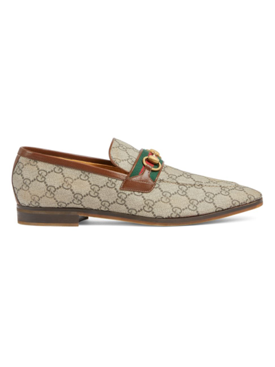 GUCCI MEN'S GG 15MM CANVAS LOAFERS