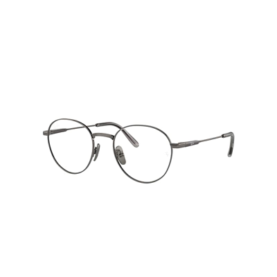 Ray Ban Eyeglasses Unisex David Titanium Optics - Gunmetal Frame Clear Lenses Polarized 51-20