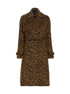 ELIE TAHARI WOMEN'S COURTNEY BELTED WOOL-BLEND DOUBLE-BREASTED TRENCH COAT