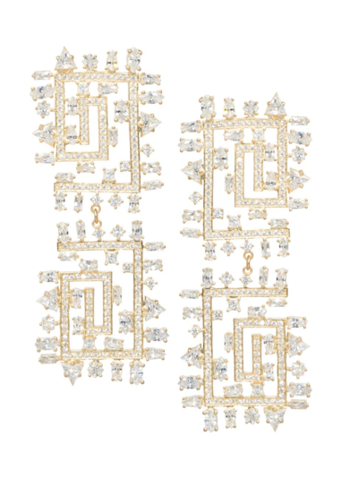 Nickho Rey Women's 1920 14k-yellow-and-white-gold Vermeil & Crystal Drop Earrings In Yellow Gold