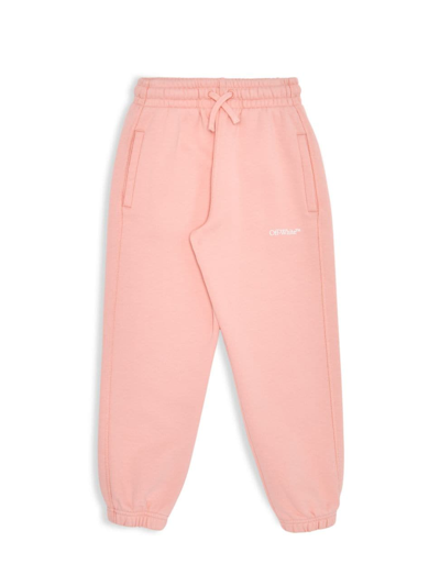Off-white Kids' Little Girl's & Girl's Bookish Diagonal Sweatpants In Pink White