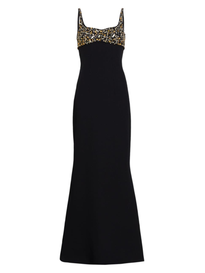 Safiyaa Beatriz Beaded Maxi Dress In Black