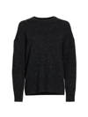 Theory Women's Karenia Speckled Wool-cashmere Sweater In Charcoal Multi