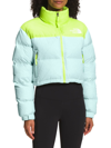 The North Face Women's Nuptse Short Jacket In Skylight Blue