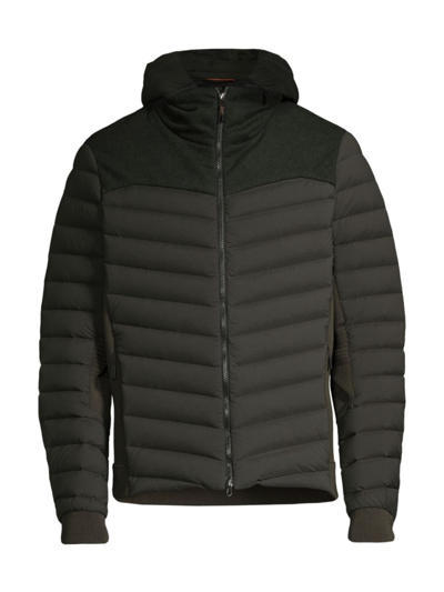 Sease Men's Warmer Insulated Hooded Jacket In Dark Green