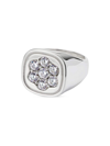 HATTON LABS MEN'S DAISY STERLING SILVER & CUBIC ZIRCONIA SIGNET RING