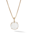 DAVID YURMAN WOMEN'S SAND DOLLAR AMULET WITH WHITE AGATE AND 18K YELLOW GOLD
