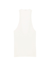 Saint Laurent Tank Top In Silk Crepe And Satin In White