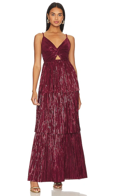 Sabina Musayev Doris Dress In Ruby Wine