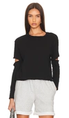 BOBI ELBOW CUT LONG SLEEVE TOP