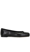 Alexander Wang Billie Crystal-embellished Leather Ballet Flats In Black