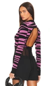 MONSE ZEBRA CROPPED SWEATER