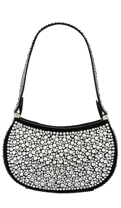 Olga Berg Desie Crystal Shoulder Bag In Black