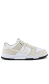 Nike Dunk Low Ess Trend Sneakers In White  Coconut Milk  Black  & Siren Red